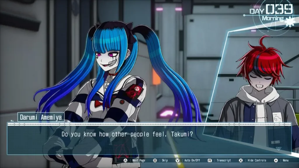 Darumi interroge Takumi sur son rapport aux autres.