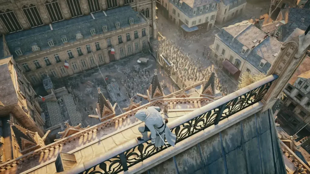 Une vue des toits de Assassin's Creed Unity