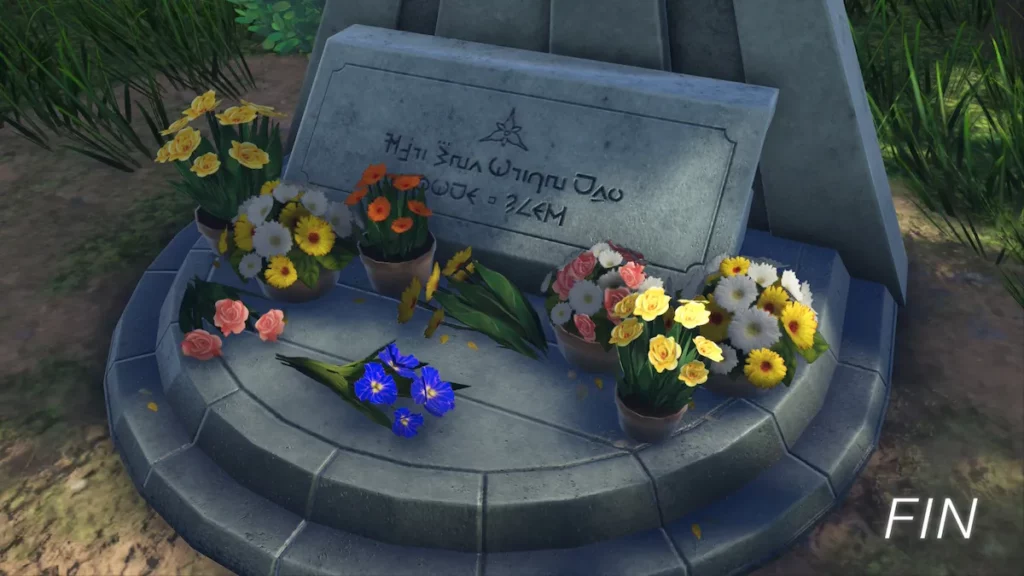 La tombe de AZ à la fin de Légendes Pokémon : Z-A