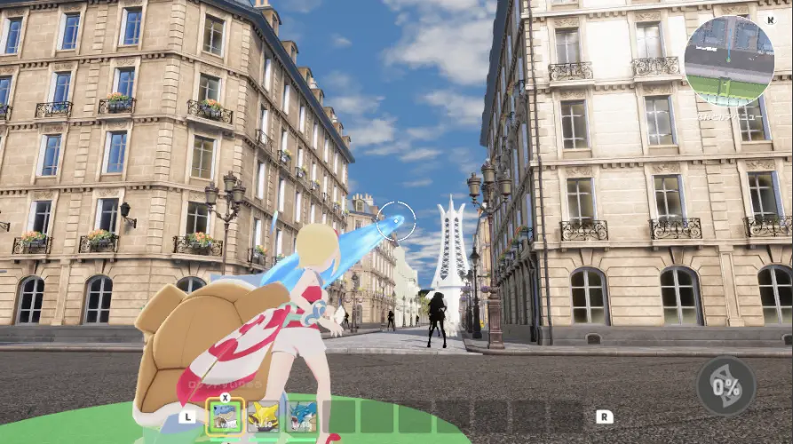 Un des builds de Légendes Pokémon : Z-A montrant la modélisation des buildings