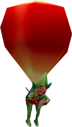 Tingle et son iconique ballon rouge dans Majora's Mask
